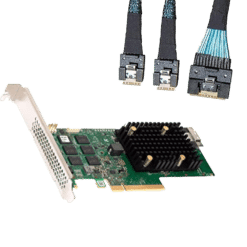 LSI MegaRAID 9560-8I, 8 Port 12Gb/s, SAS/SATA/PCIe RAID Controller, PCIe x8, RAID 0/00/1/5/6/10/60 + SlimSAS to 2x SlimSAS Cable